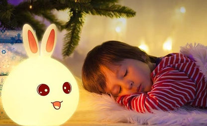 Silicone Open Eye Bunny Touch Lamp